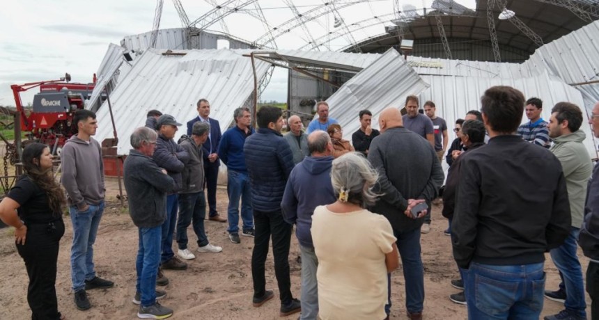 Departamento Belgrano: Pullaro visit&oacute; establecimientos productivos afectados por el temporal