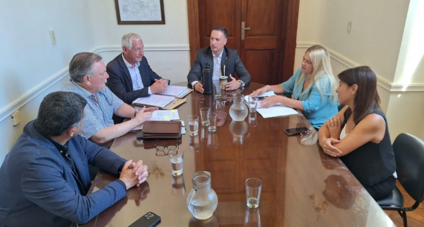 Michlig y Gonz&aacute;lez junto a titulares de gobiernos locales se reunieron con el ministro Lisandro Enrico