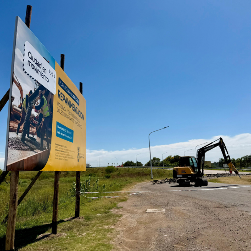 La Municipalidad informa sobre el esquema de desvíos por la obra de repavimentación de la rotonda/distribuidora de colectoras Santo Tome Norte