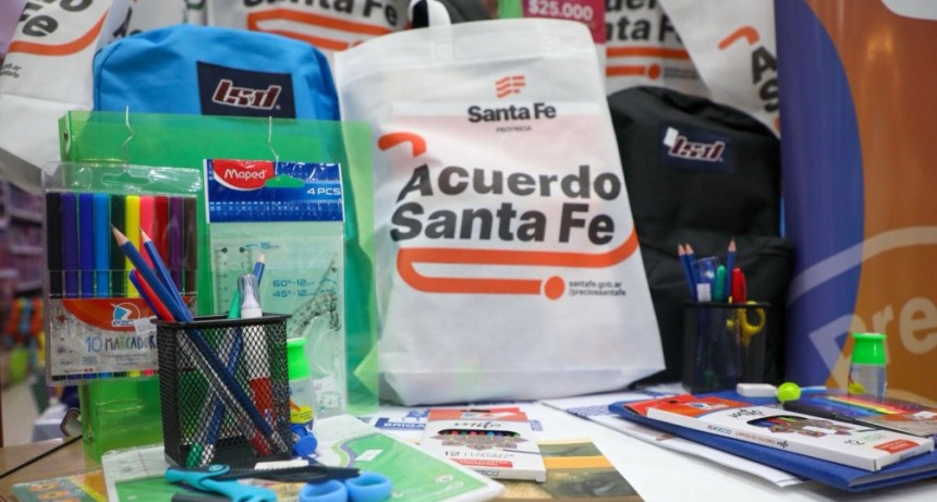 Acuerdo Santa Fe: Provincia present&oacute; la canasta escolar a $ 25.000, mismo valor que el a&ntilde;o pasado
