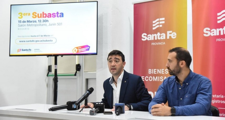 Provincia abri&oacute; la inscripci&oacute;n para la primera subasta de 2025 de bienes incautados al delito
