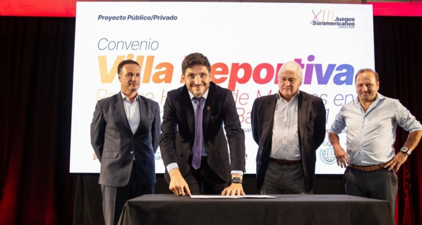 Juegos Suramericanos 2026: firmaron el convenio para construir la Villa Deportiva en Rosario