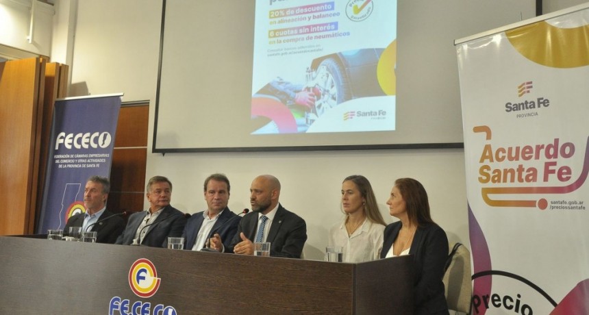 Acuerdo Santa Fe: Provincia anunci&oacute; un 20 % de descuento en la compra de neum&aacute;ticos y en servicios de alineaci&oacute;n y balanceo 