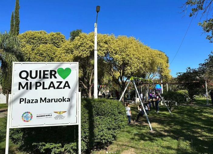 Borla celebró la inauguración de las nuevas instalaciones de la plaza Maruoka de San Justo