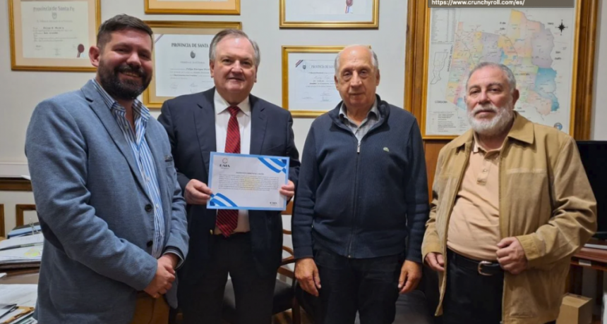Felipe Michlig recibi&oacute; a representantes de la filial DAIA Santa Fe
