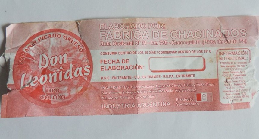 Desde Assal emitieron un alerta alimentaria por el salam&iacute;n picado grueso Don Le&oacute;nidas
