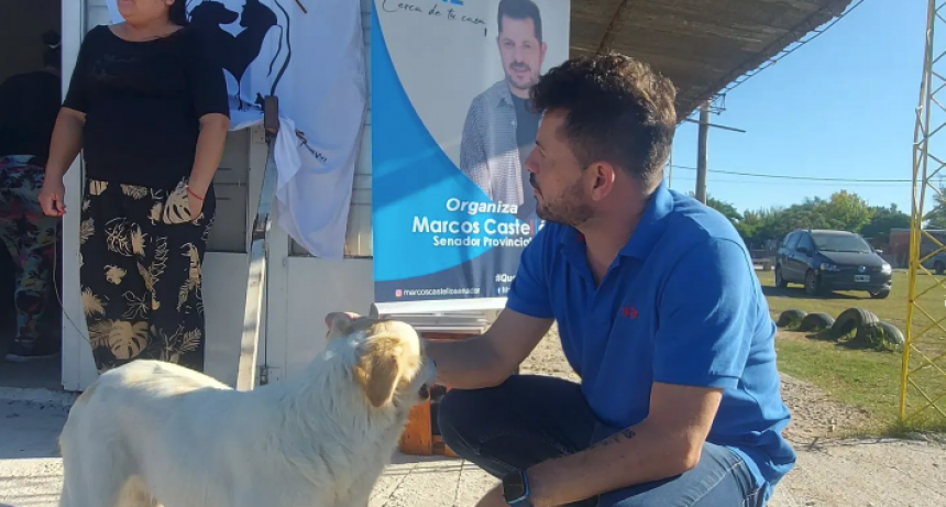 El senador Castell&oacute; acerc&oacute; hasta Alto Verde un puesto m&oacute;vil para animales
