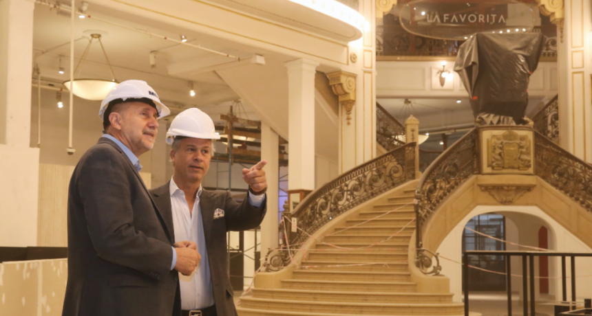 Perotti recorri&oacute; las obras del hist&oacute;rico edificio "La Favorita" de Rosario
