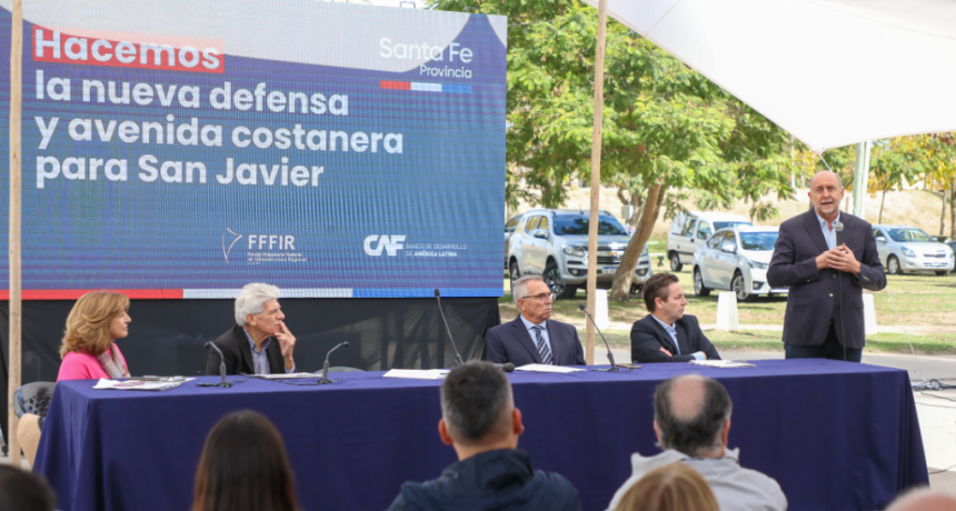 Perotti presidi&oacute; la licitaci&oacute;n de obras de la Nueva Defensa y Avenida Costanera para San Javier