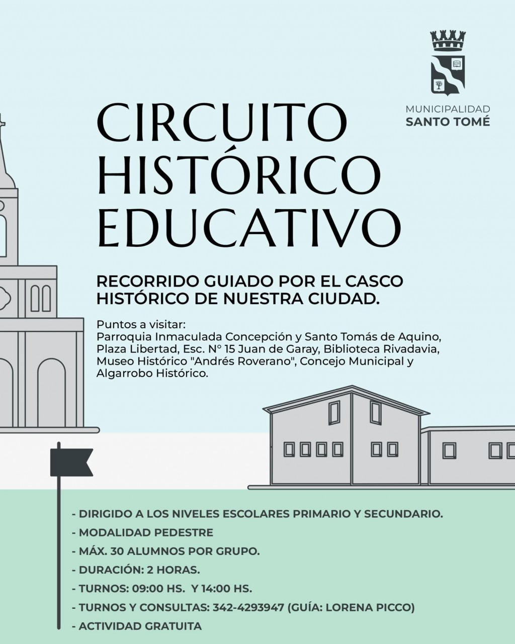 Santo Tomé: continúan abiertas las inscripciones para participar del Circuito Histórico Educativo