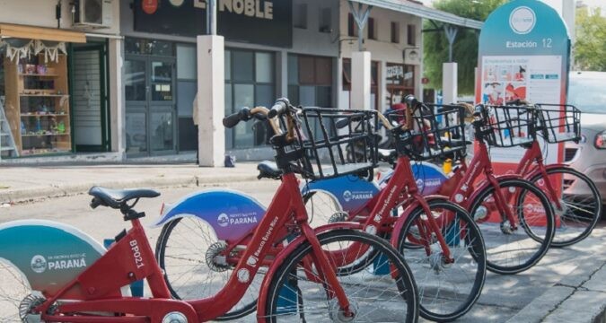 Nueva estación del sistema de bicicletas públicas en Paraná