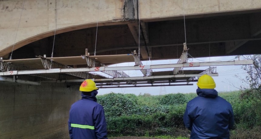 Vialidad Nacional avanza con las reparaciones del Puente Carretero