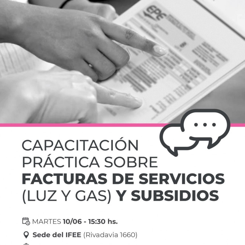 Santo Tom&eacute;: capacitaci&oacute;n pr&aacute;ctica sobre facturas de luz, gas y subsidios