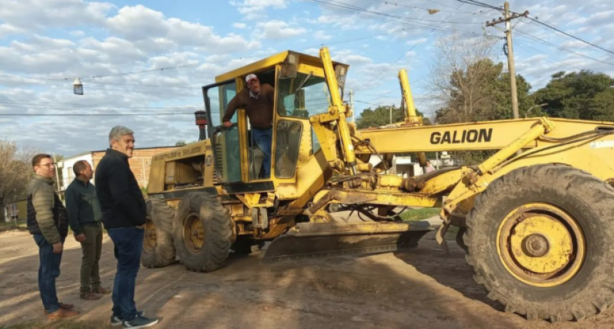 Borla recorri&oacute; las obras en la ciudad de San Justo