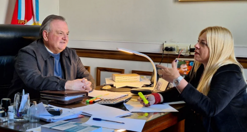 Felipe Michlig y Alejandra Dupouy evaluaron gestiones para la ciudad de Ceres