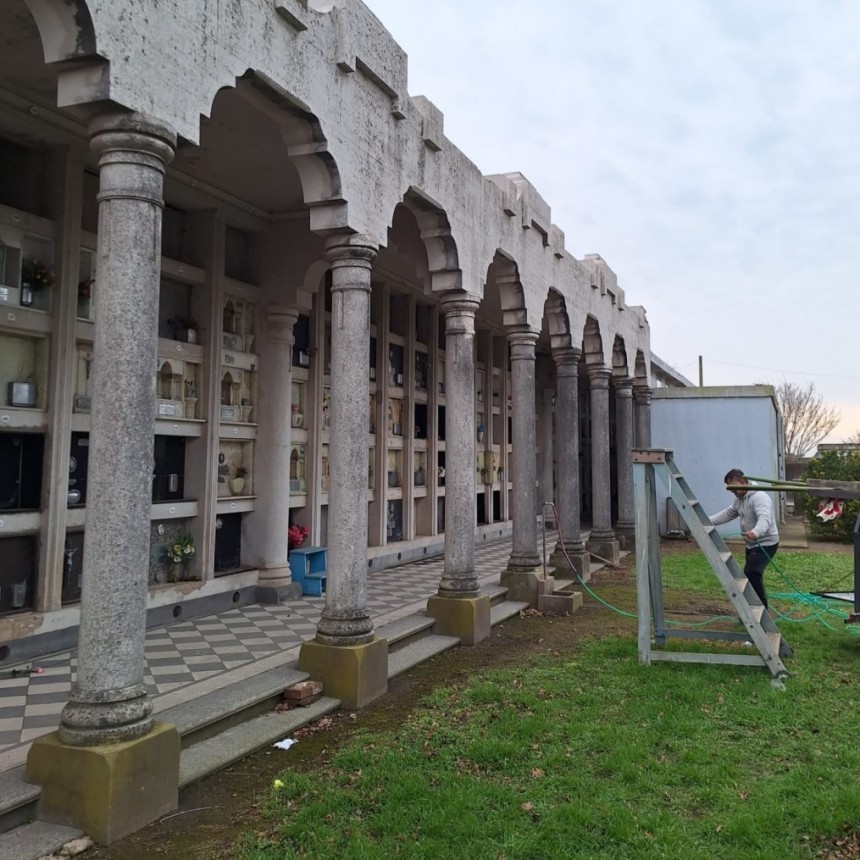 Comienza limpieza en la galer&iacute;a norte del cementerio de San Agust&iacute;n