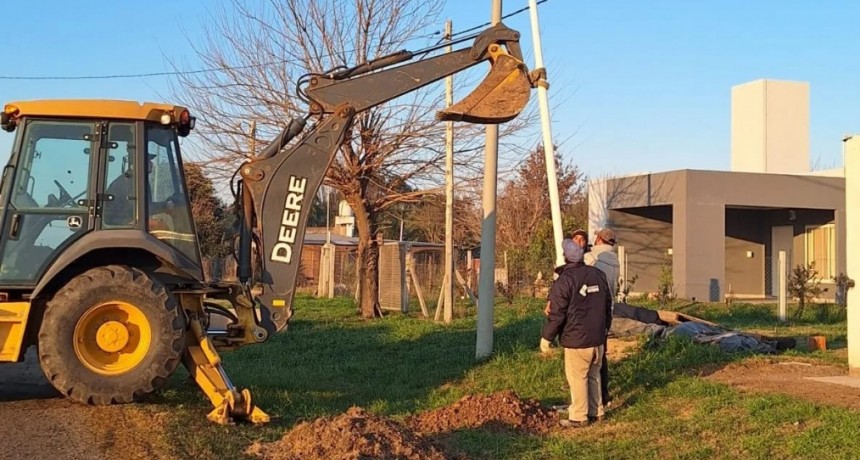 Avanza la obra de alumbrado p&uacute;blico en San Agust&iacute;n