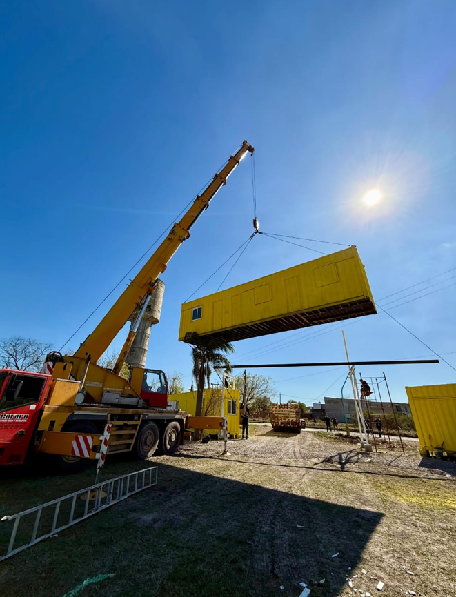 Avanza la instalación del Nuevo Obrador Municipal N.º 3 en la zona sur de la ciudad de Santo Tomé
