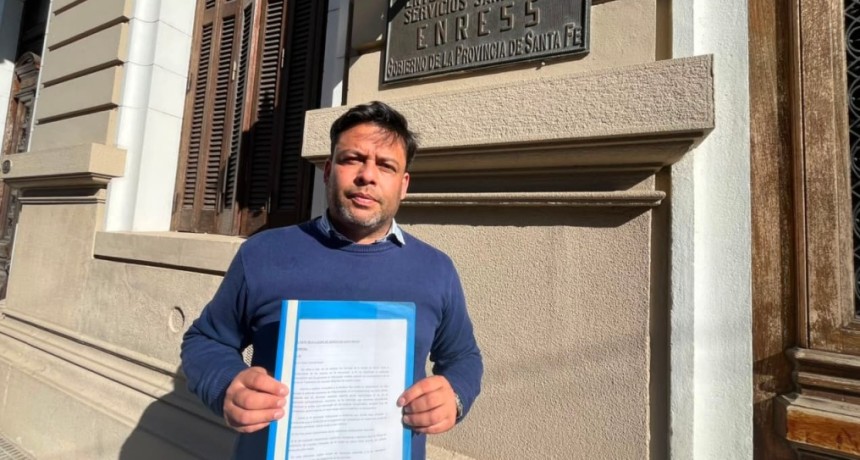 Alvizo denunci&oacute; al Intendente ante el ENRESS y el Ministerio de Ambiente