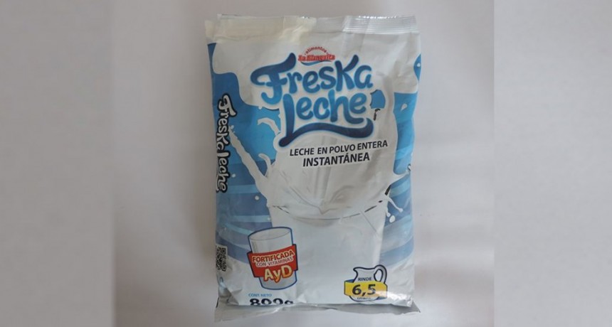 Seguridad Alimentaria: alerta sobre lotes de leche en polvo Freska Leche