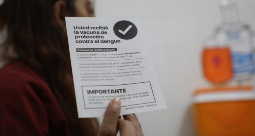Objetivo Dengue: Provincia inici&oacute; la segunda etapa con la vacunaci&oacute;n a personal de la salud