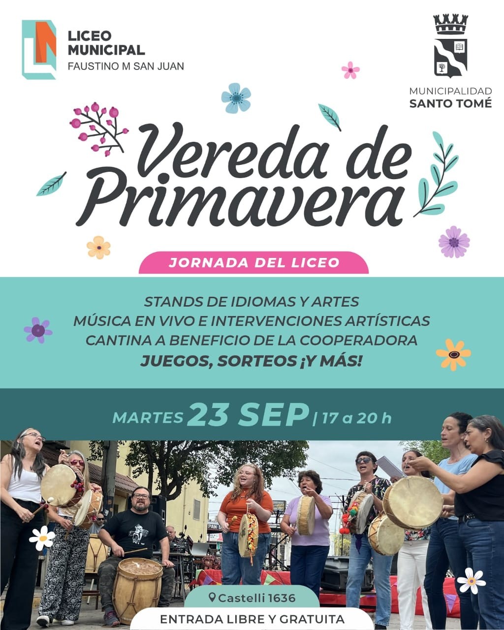 Santo Tomé: jornada del Liceo: Vereda de Primavera 