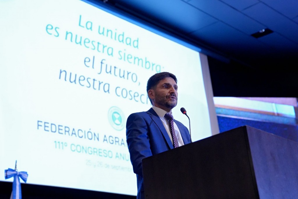 Pullaro en el congreso anual de la Federación Agraria Argentina: “Aquí tienen un Gobierno aliado del campo”