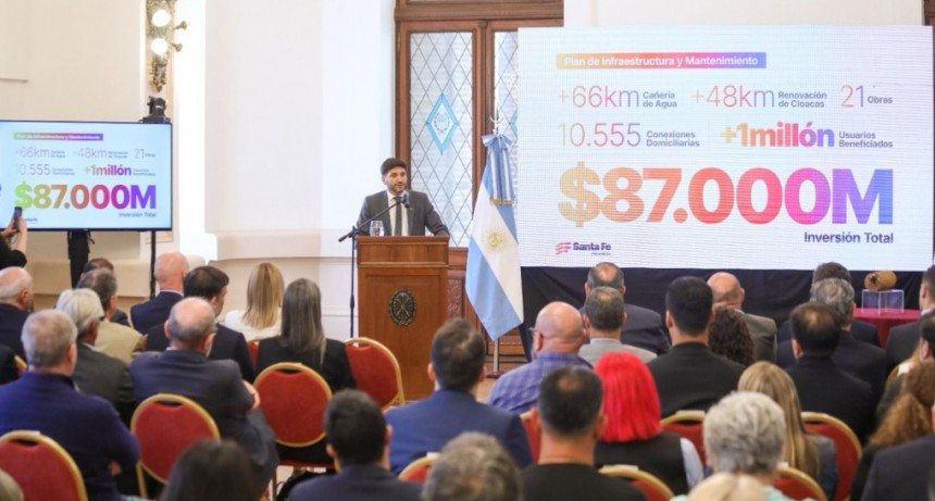 Provincia renovará las redes de agua potable y cloacas en la ciudad de Santa Fe