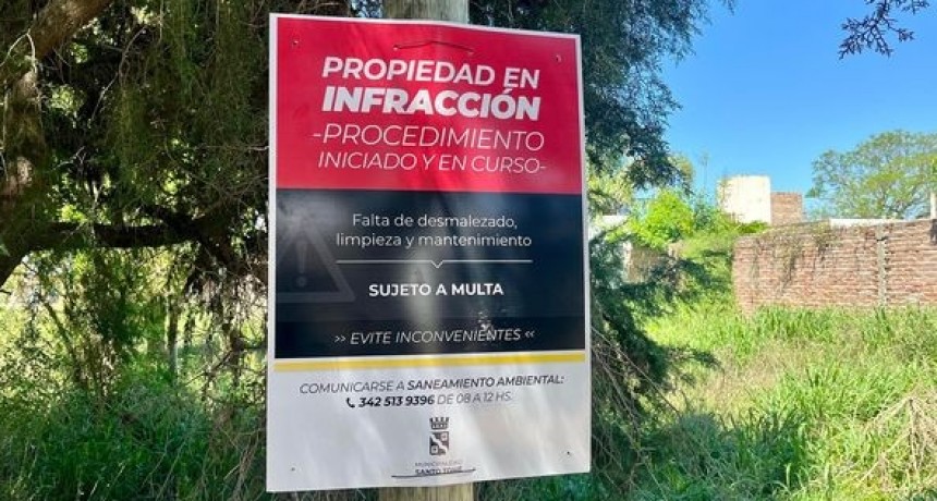 La Municipalidad de Santo Tom&eacute; comenz&oacute; con el control de terrenos bald&iacute;os