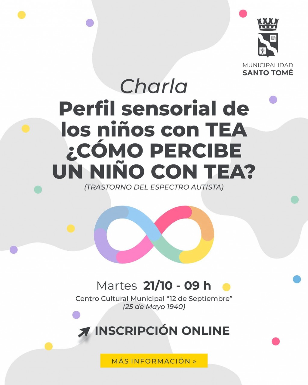 Charla abierta sobre el perfil sensorial de los niños con TEA