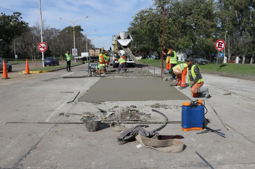 Avanza la obra de bacheo que Santa Fe y Entre Ríos llevan adelante en los accesos al Túnel Subfluvial