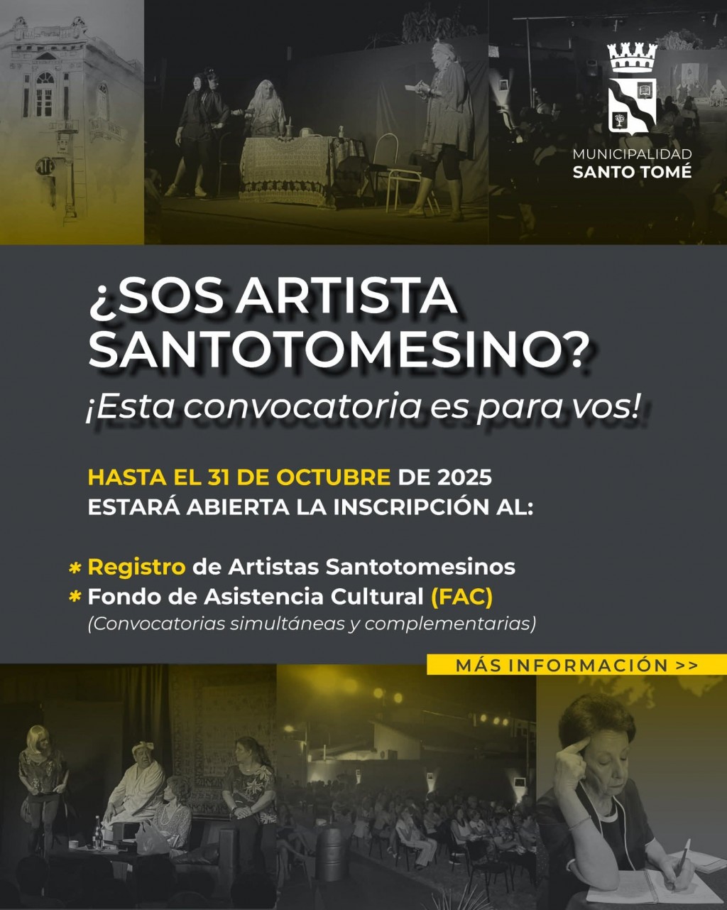Convocatoria abierta para artistas santotomesinos