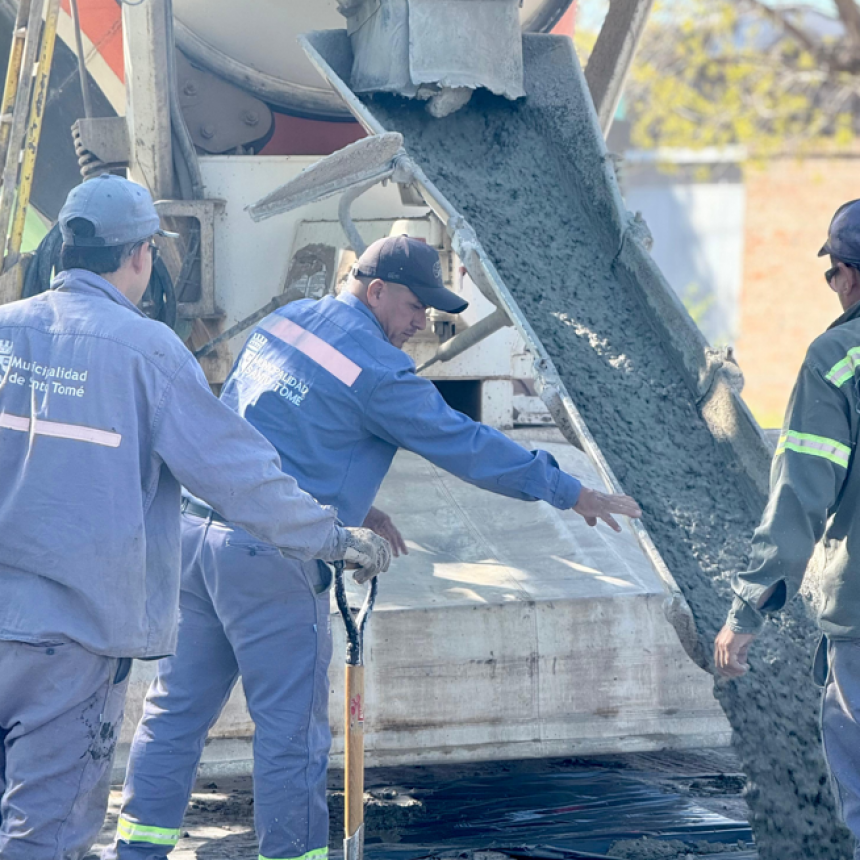 Continúa el Plan de Pavimentación en Santo Tomé