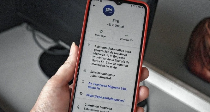 Plan Verano: EPE informar&aacute; por Whatsapp los tiempos de reposici&oacute;n de servicio