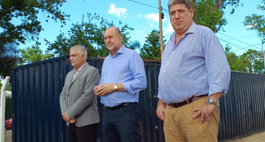 Perotti inaugur&oacute; junto a Papaleo la ampliaci&oacute;n del Acueducto Desv&iacute;o Arij&oacute;n en Sauce Viejo