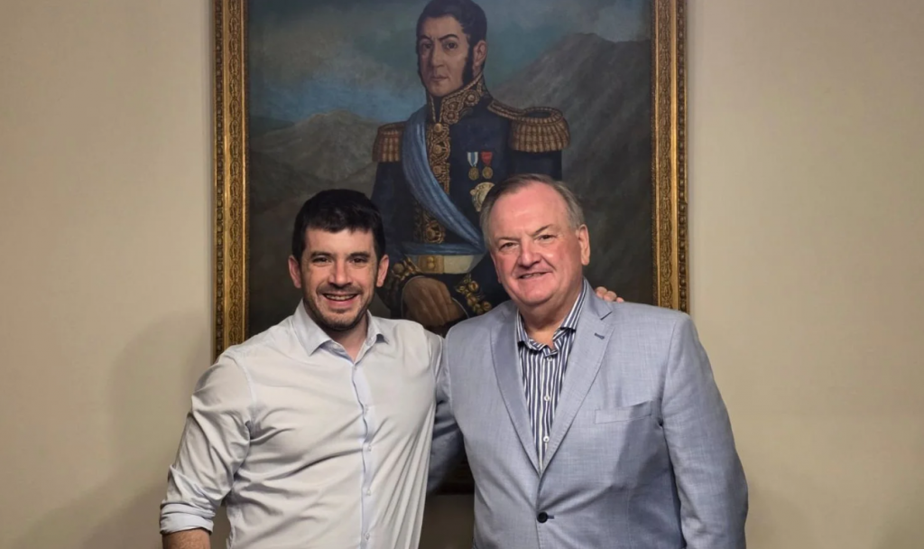 Felipe Michlig recibió al intendente de Venado tuerto Leonel Chiarella, flamante Pte. de la UCR nacional